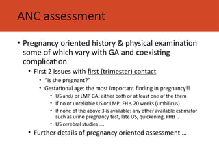 Comprehensive Antenatal Care: Objectives, Models, and Practices for ...