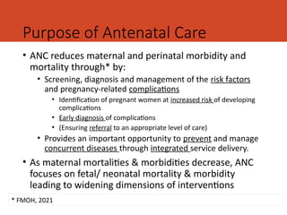 Comprehensive Antenatal Care: Objectives, Models, and Practices for ...