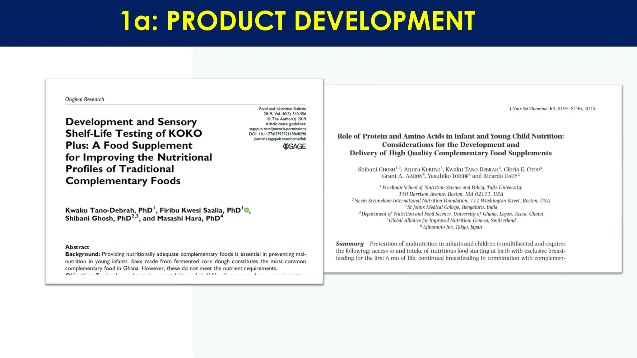 1a: PRODUCT DEVELOPMENT
 