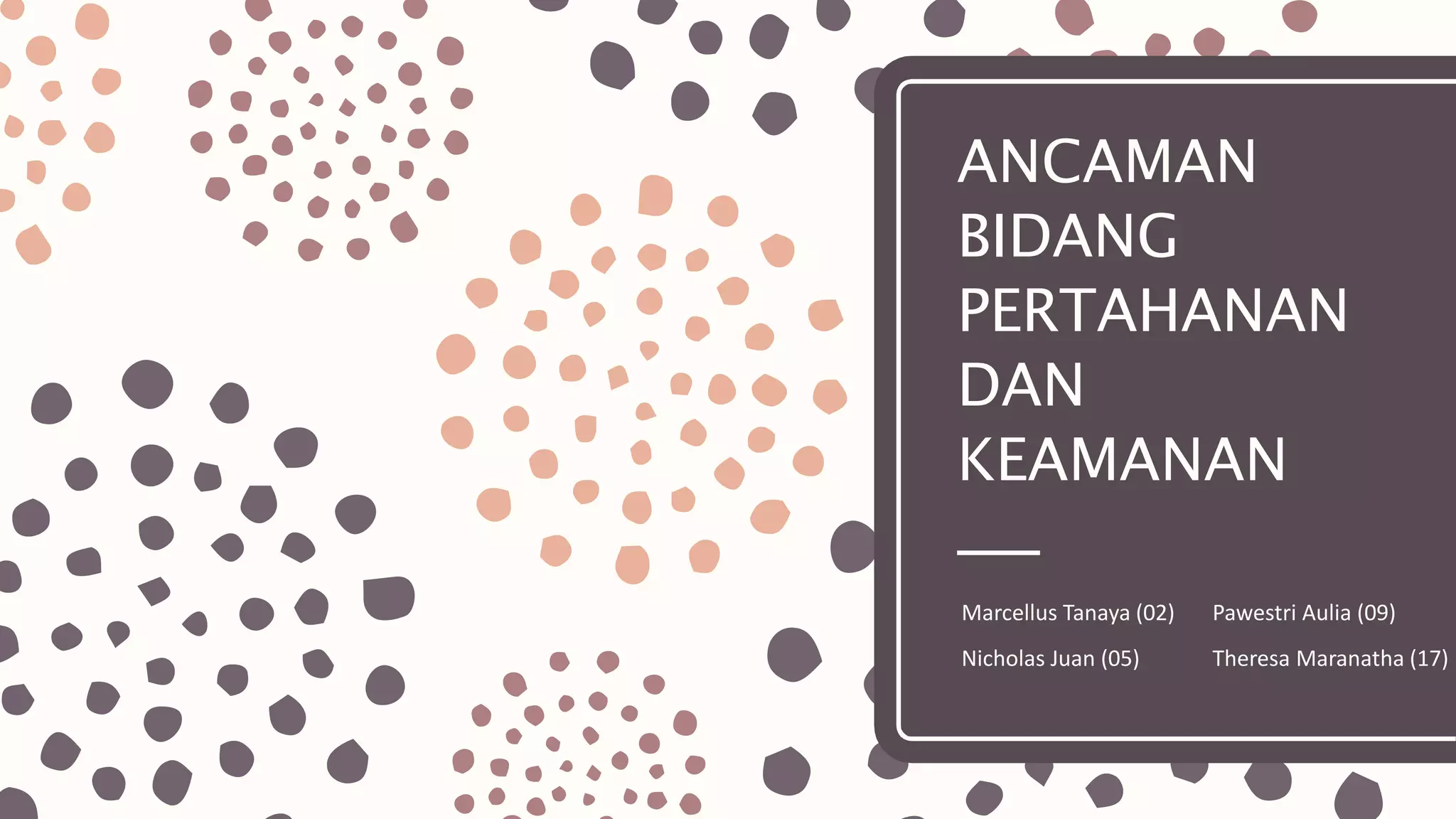 Ancaman bidang keamanan dan pertahanan PPT