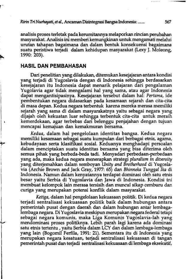 Ancaman disintegrasi bangsa