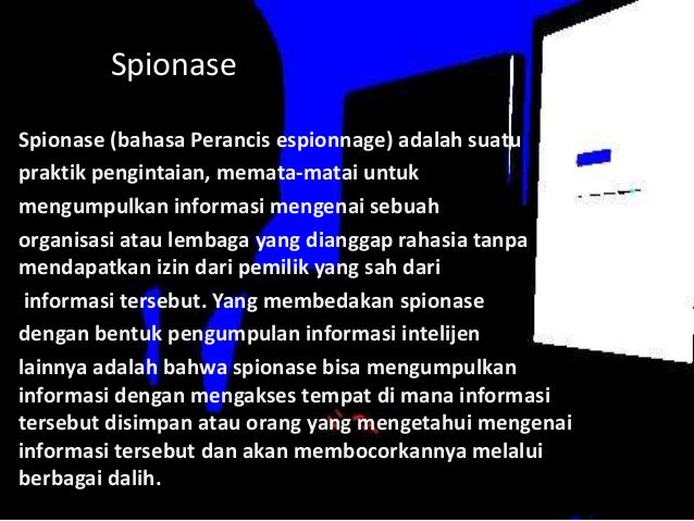 Spionase Artinya