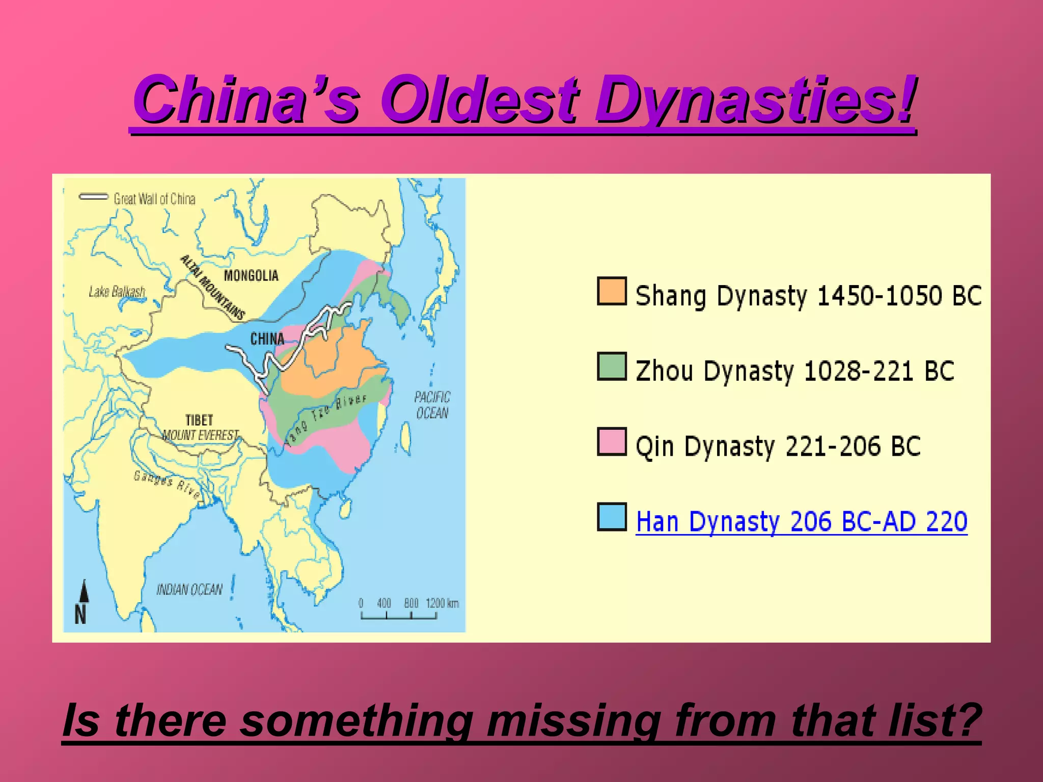 China’s Oldest Dynasties!




Is there something missing from that list?
 
