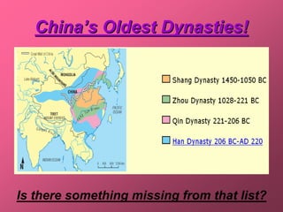 China’s Oldest Dynasties!




Is there something missing from that list?
 