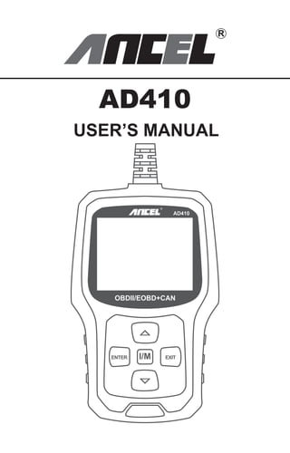 Ancel AD410 User Manual