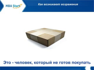 Как возникают возражения Это - человек, который не готов покупать 