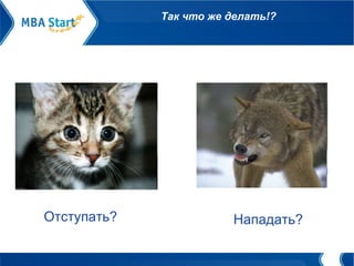 Так что же делать!? Отступать?  Нападать?  