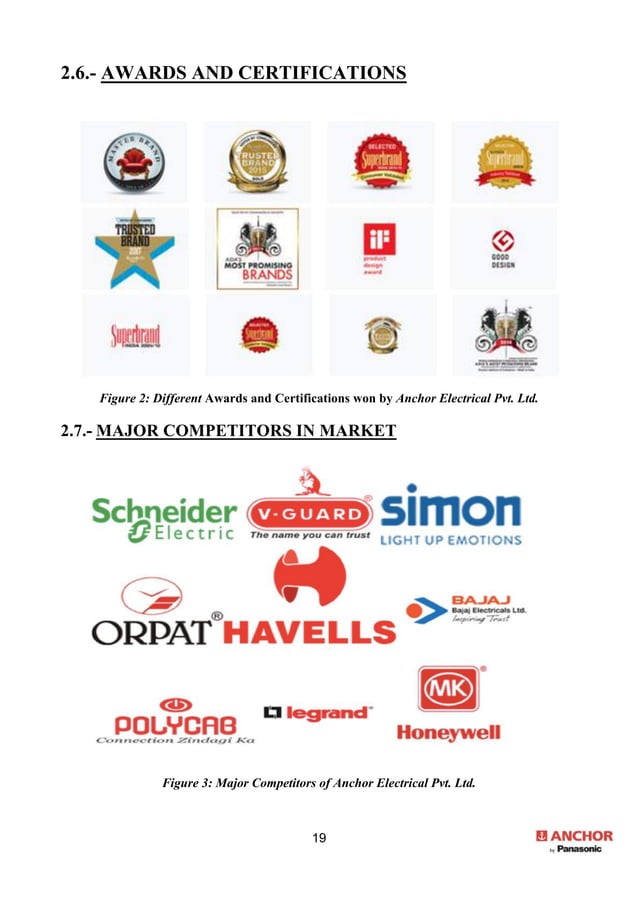 SUMMER INTERNSHIP REPORT (Anchor Electricals Pvt. Ltd.)