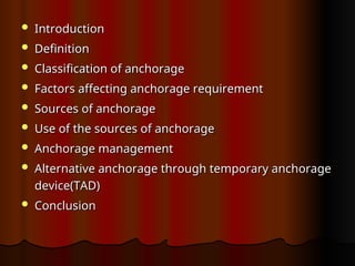 Comprehensive Overview of Anchorage in Orthodontics: Principles ...
