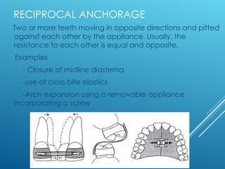 Reciprocal Tooth ANCHORAGE lecture.ppt in orthodontics and dentofacial orthopedics | PPT