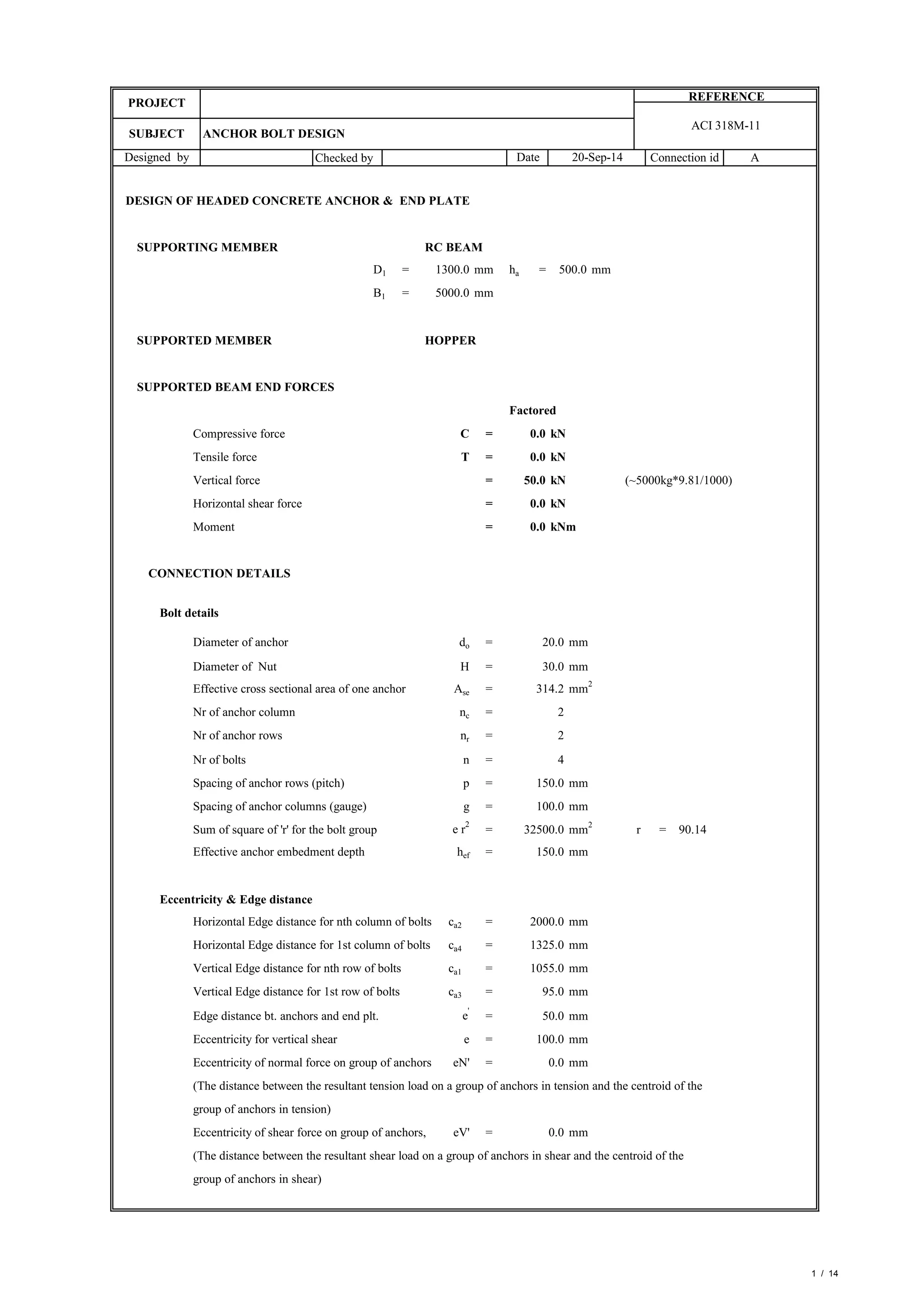 Anchor bolt design | PDF