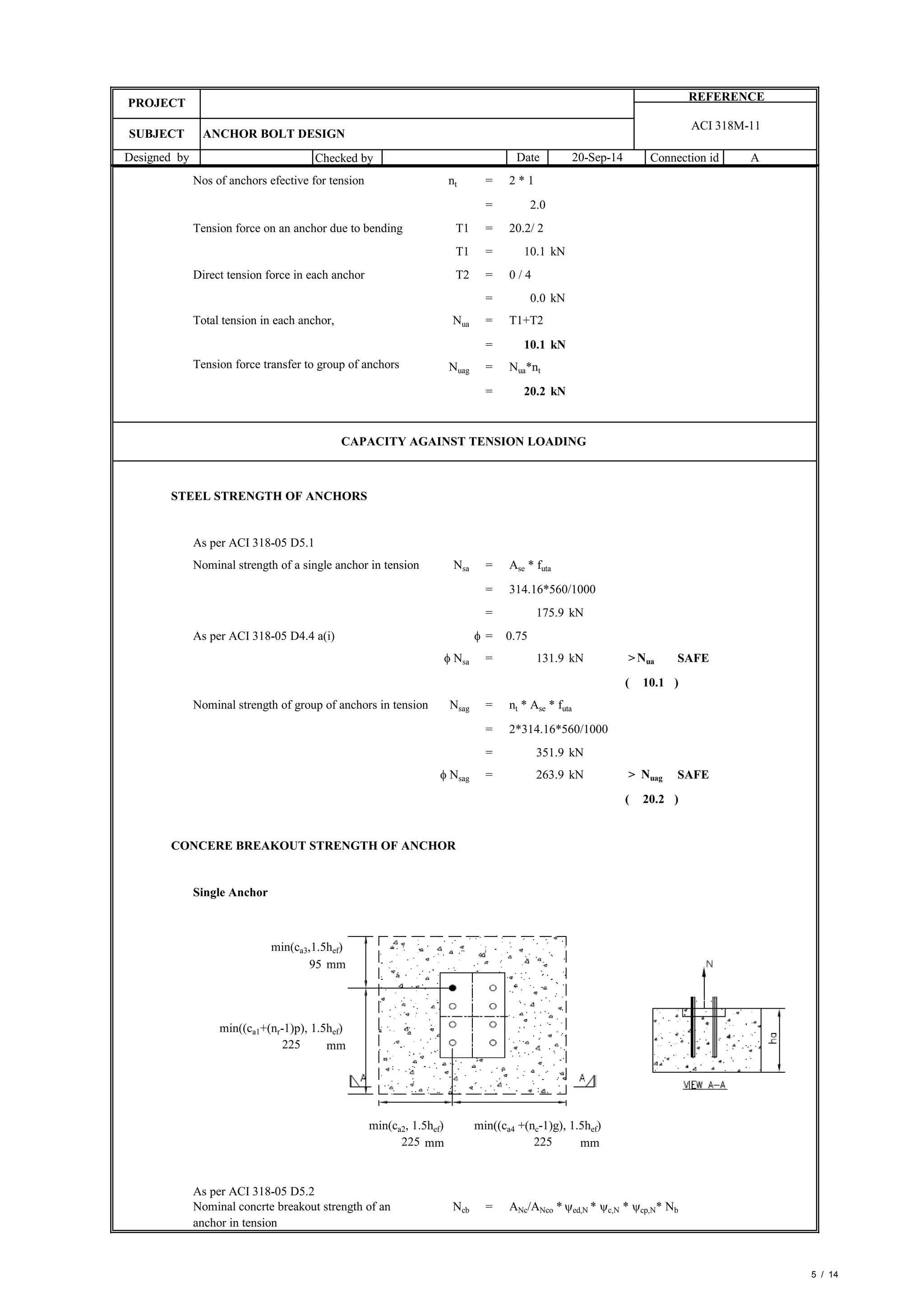 Anchor bolt design | PDF