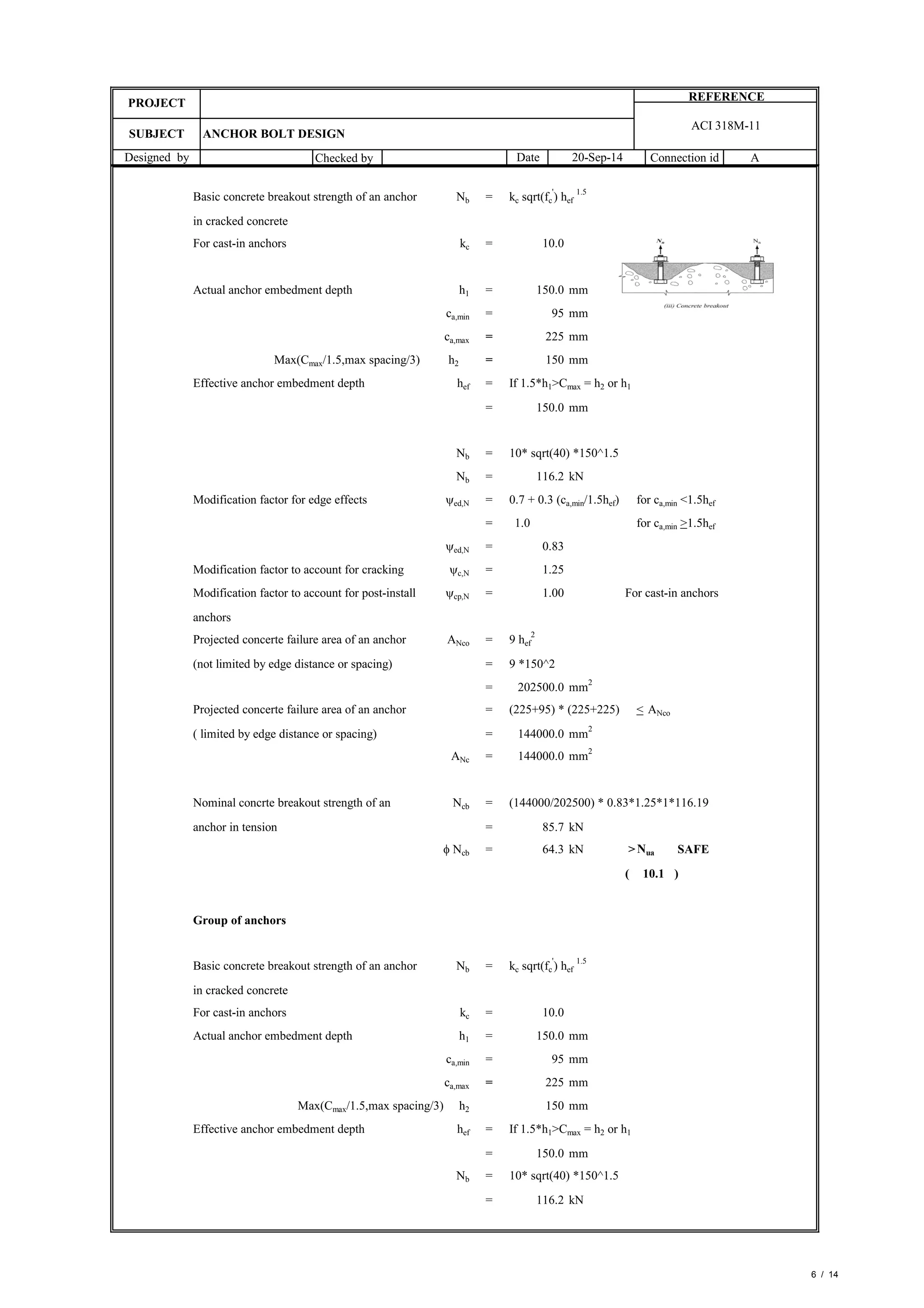 Anchor bolt design | PDF