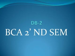 BCA 2’ ND SEM
 