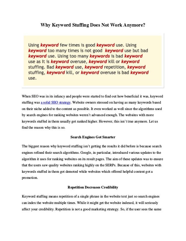 Anchor Digital Why Keyword Stuffing Does Not Work Anymore