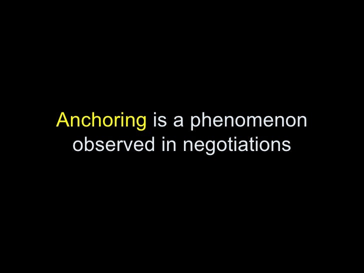 Anchoring In Negotiations In India