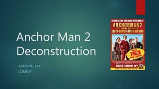 Anchor Man 2
Deconstruction
RATED PG-12A
COMEDY
 
