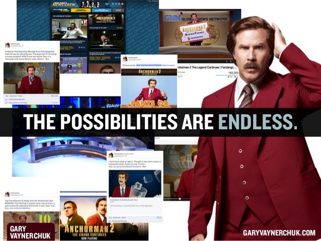 THE POSSIBILITIES ARE ENDLESS.

GARY
VAYNERCHUK

GARYVAYNERCHUK.COM

 