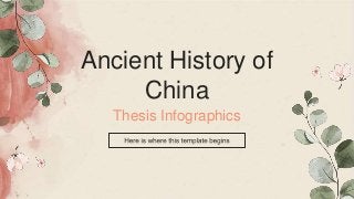 Ancient History of
China
Thesis Infographics
 