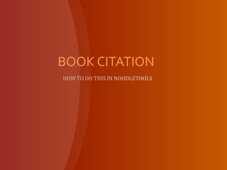 BOOK CITATION
 
