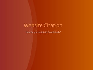 Website Citation
 