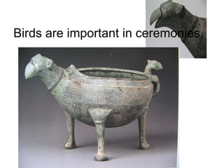Birds are important in ceremonies.
 