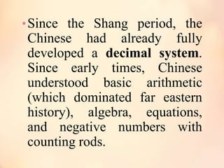 ancient chinese mathematics achievements