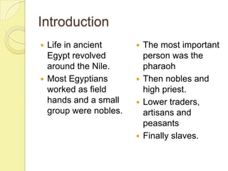 It is concentrated along the lower reaches of the Nile River.