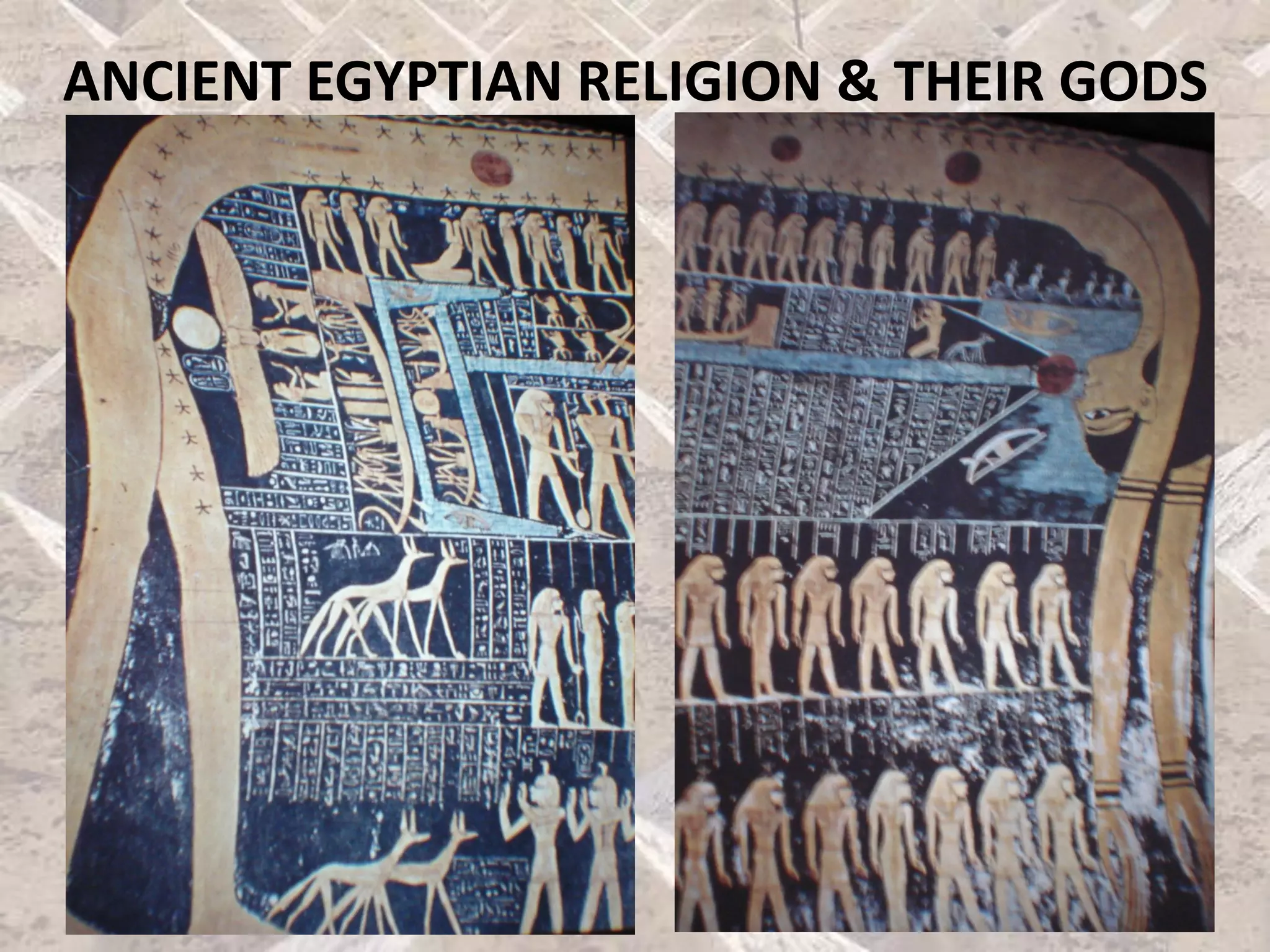 ANCIENT EGYPTIAN RELIGION & THEIR GODS
 