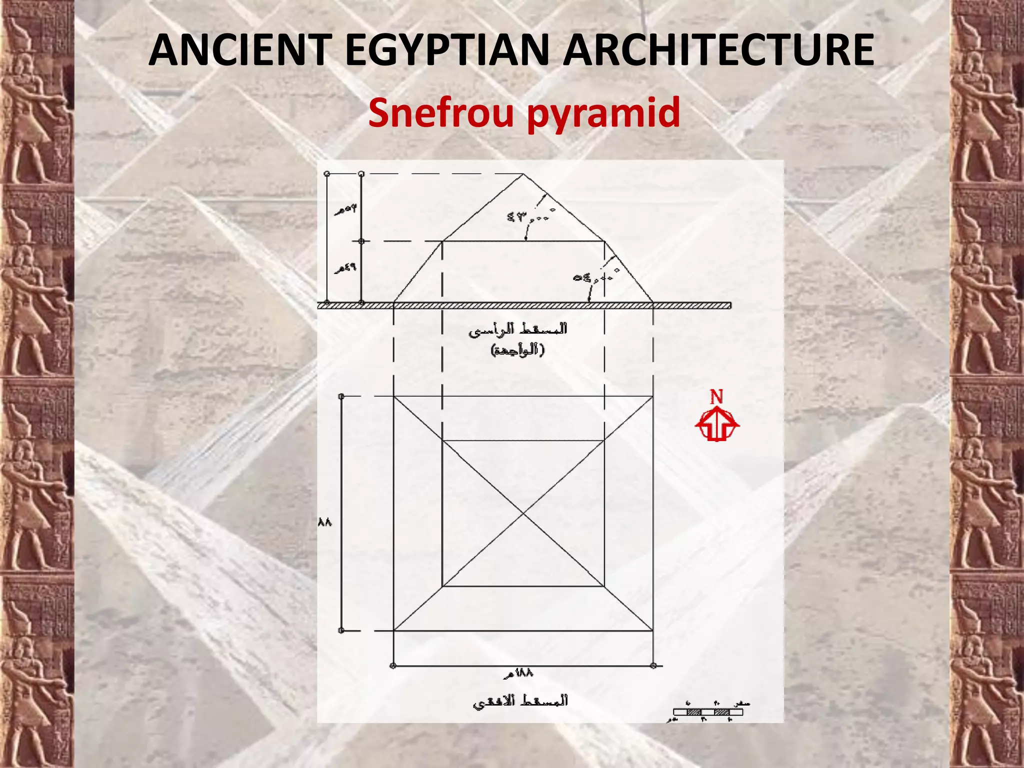 ANCIENT EGYPTIAN ARCHITECTURE
Snefrou pyramid
 