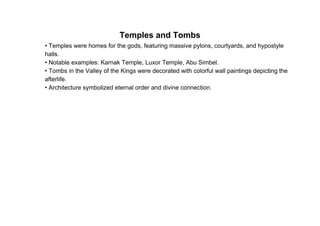 Ancient Egyptian Architecture Educational Slideshow | PDF