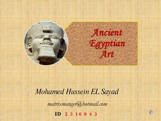 Mohamed Hussein EL Sayad [email_address] ID   2316943 