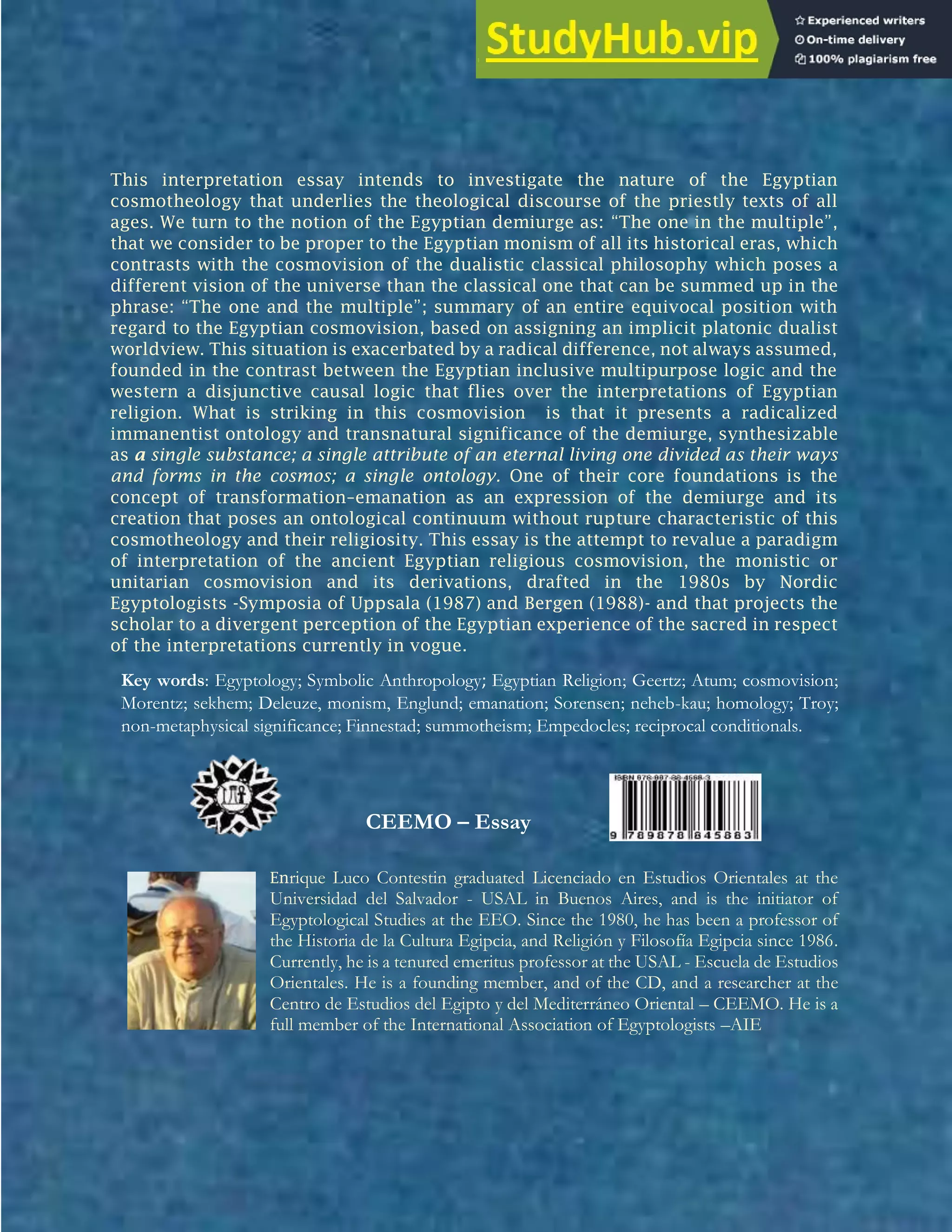 ANCIENT EGYPTIAN RELIGION. The Nature Of The Ancient Egyptian ...