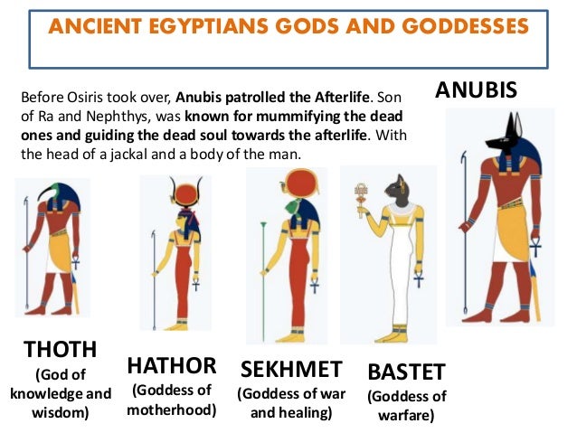 ancient egyptians gods and goddess