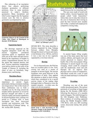 Ancient Egyptian Sports And Fundamental Principles Of Olympics | PDF