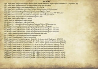 ANCIENT GREEK CIVILIZATION 36
SOURCES
fig1: https://www.google.co.in/imgres?imgurl=https://upload.wikimedia.org/wikipedia/commons/d/d7/Aegeansea.jpg
Fig2:https://www.google.ae/search?q=mediterranean+sea&safe=strict&rlz
Fig3:https://kids.britannica.com/students/assembly/view/54534
Fig4:https://www.greekboston.com/culture/ancient-history/minoan-civilization-crete/
Fig5: http://www.ancientgreecefacts.com/ancient-greece-legacies-3/gods/
Fig6: https://www.canstockphoto.com/greek-traditional-food-for-greece-travel-49043473.html
Fig7: https://www.slideshare.net/joseklo/ancient-greece-life-society-and-culture
Fig8: http://www.antequeragreece.com/weatheringreece.htm/
Fig9: https://en.wikipedia.org/wiki/LinearA
fig10: https://en.wikipedia.org/wiki/LinearB
Fig11:https://en.wikipedia.org/wiki/AtticGreek
Fig12:http://www.kretakultur.dk/english/greece/language/history%20language.htm
Fig13:https://www.greekboston.com/culture/ancient-history/know-language/
Fig14:https://www.slideshare.net/TinaSavchyshyn/fashion-in-ancient-greece-and-rome
Fig15:https://www.slideshare.net/TinaSavchyshyn/fashion-in-ancient-greece-and-rome
Fig16:https://www.slideshare.net/TinaSavchyshyn/fashion-in-ancient-greece-and-rome
Fig17:https://ontheworldmap.com/greece/greece-location-map.html
Fig 18:https://www.in2greece.com/english/maps/maps.htm
Fig 19:http://www.kusadasi.tv/map-of-greece.html
Fig20: https://me.me/i/cor-ancient-greece-thrace-illy-ria-abdera-donla-black-nasos-12325014
Fig21:https://www.twinkl.co.uk/resource/it-t2-h-4421-ancient-greece-timeline-ordering-activity
FIg22:https://www.twinkl.co.uk/resource/it-t2-h-4421-ancient-greece-timeline-ordering-activity
Fig23:https://www.twinkl.co.uk/resource/it-t2-h-4421-ancient-greece-timeline-ordering-activity
Fig24:https://www.twinkl.co.uk/resource/it-t2-h-4421-ancient-greece-timeline-ordering-activity
Fig25:https://www.twinkl.co.uk/resource/it-t2-h-4421-ancient-greece-timeline-ordering-activity
Fig26:https://www.twinkl.co.uk/resource/it-t2-h-4421-ancient-greece-timeline-ordering-activity
Fig27:https://www.twinkl.co.uk/resource/it-t2-h-4421-ancient-greece-timeline-ordering-activity
Fig28:https://www.twinkl.co.uk/resource/it-t2-h-4421-ancient-greece-timeline-ordering-activity
Fig29:https://www.twinkl.co.uk/resource/it-t2-h-4421-ancient-greece-timeline-ordering-activity
Fig30:https://www.twinkl.co.uk/resource/it-t2-h-4421-ancient-greece-timeline-ordering-activity
 