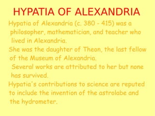 PTOLEMY Claudius  Ptolemaeus, known in English as ptolemy, was an ancient geographer, astronomer, and astrologist who probably lived and worked in Alexandria, off the coast of Egypt. Ptolemy was the author of several scientific treaties, two of which have been of continung importance to ages of islamic and european science. 