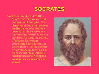 HERACLITUS Agreek philosopher ofthe late 6 th century BCE Heraclitus criticizes his predecessor and contempo- raries for their failure to see the u- nity in experience. He claims to an- nounce an everlasting Word(Logos) according to whitch alll things are one, in some sense. Opposites are necessary for life,but they are unified in a system of balanced exchanges 