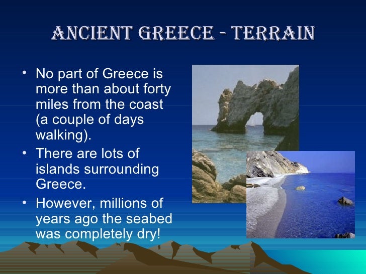What were the landforms of Ancient Greece?