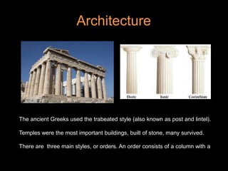 Greek and Roman art and culture have been very
influential over the last 2000 years. Not only did
they inspire the Renaiss...