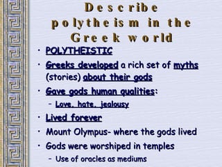 Ancient Greece Summary (modified) | PPT