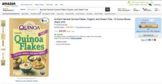 Ancient Harvest Quinoa Flakes Organic and Gluten Free