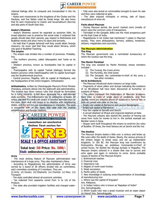 ANCIENT INDIAN HISTORY NOTES PDF FOR SSC visual data 5