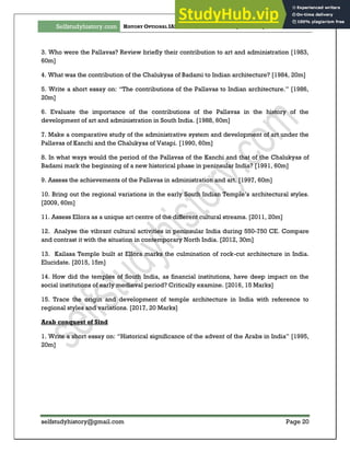 ANCIENT INDIAN HISTORY QUESTION BANK PDF visual data 4