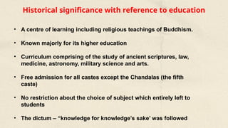 Ancient Indian Universities.pptx on Indian knowledge system | PPTX