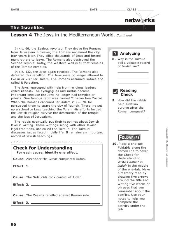 Ancient Israel Lesson 1 4 Homework