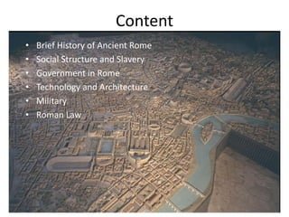 Ancient Rome Synthesis Ancient Rome | PPTX