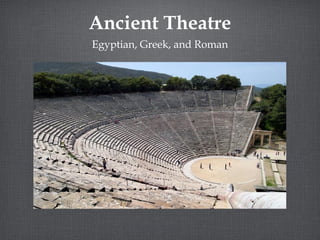 Ancient Theatre
Egyptian, Greek, and Roman

 