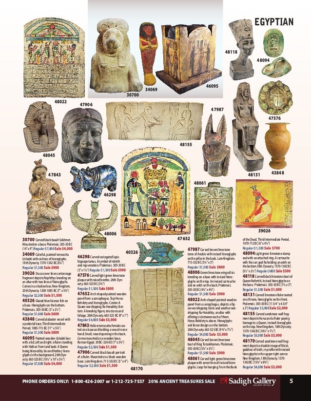 Ancient Treasure Sale 2016