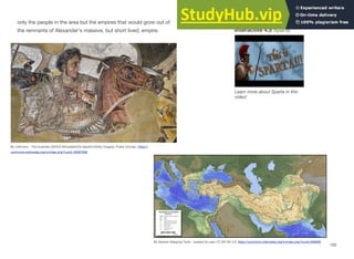 only the people in the area but the empires that would grow out of
the remnants of Alexander's massive, but short lived, empire.
102
By Unknown - The Guardian (DEA/G Nimatallah/De Agostini/Getty Images), Public Domain, https://
commons.wikimedia.org/w/index.php?curid=35067658
By Generic Mapping Tools - created by user, CC BY-SA 3.0, https://commons.wikimedia.org/w/index.php?curid=656066
Interactive 4.5 Sparta
Learn more about Sparta in this
video!
 